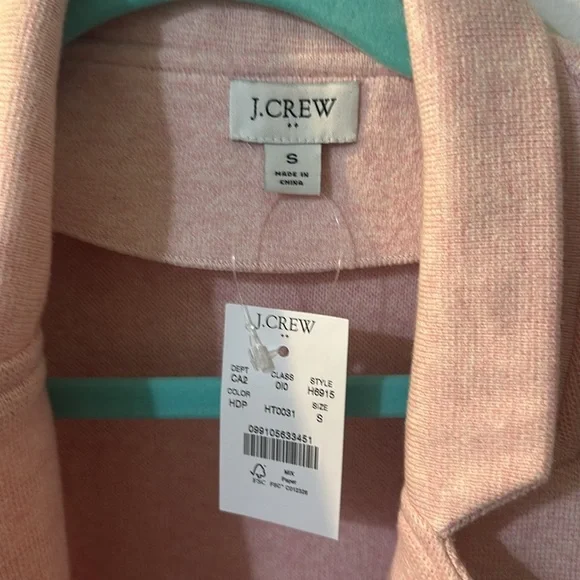 NWT JCREW pink sweater blazer - size S - Picture 2 of 6